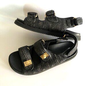 Dune London black woven chunky sandals Lockstockk‎ size Eur 40